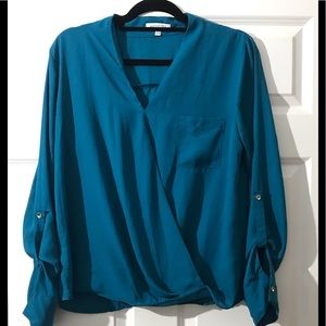 teal dressy tops